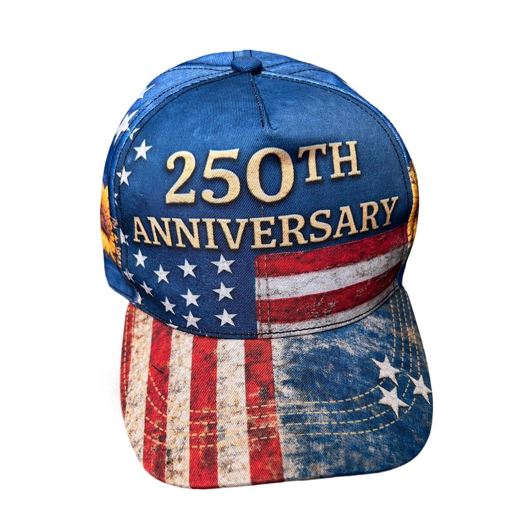 Men's And Women's American Anniversary Commemorative Digital Print Baseball Cap For Adults With Retro Elements