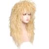 European and American men's hair long curly 80s punk heavy metal wig halloween full hood