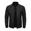Cappotto Leggero da Uomo Giacca Elegante da Uomo con Collo Rialzato Chiusura a Zip Tasche Cappotto Casual Primaverile da Uomo Morbido per l'Autunno