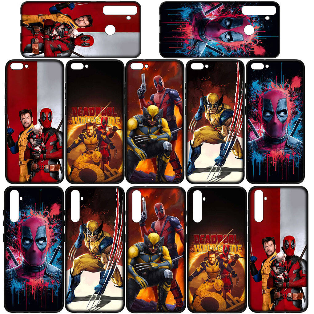 Phone Case for iPhone 17 16 15 Plus 16E Huawei P30 P20 Lite Y9 Redmi Note 14 12 11 13 Pro Max OPPO A60 A80 A40 A18 A38 Comics Wolverine Deadpool Cover