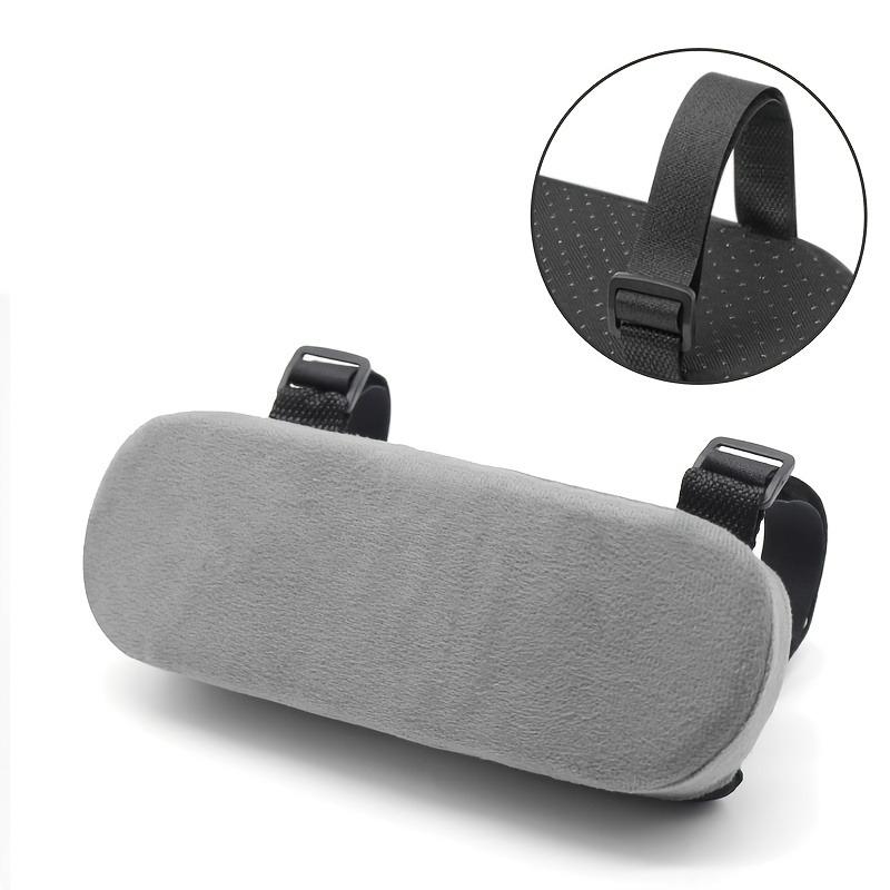 2pcs Office Chair Armrest Cushions - Ergonomic Elbow Pillows with Breathable Perforated Design, Adjustable Straps & Soft Padding