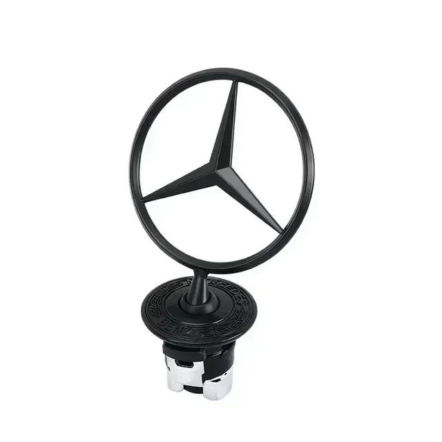 WUGL8 3D Metal Blue Chrome Star Bonnet Hood Logo Emblem Badge For Mercedes Benz W203 W204 W205 W210 W211 W212 W213 W214 W220 W221 W222