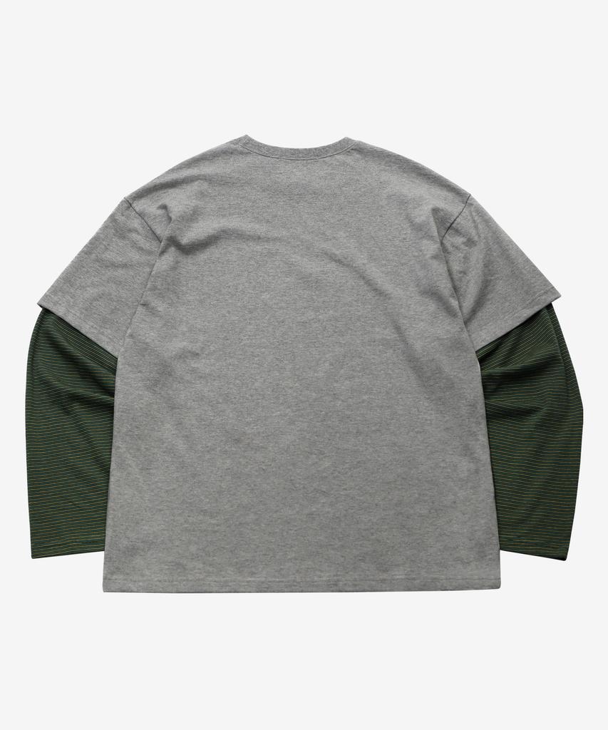 GOLDEN SUNSHINE Layered Stripe Long Sleeve_Melange