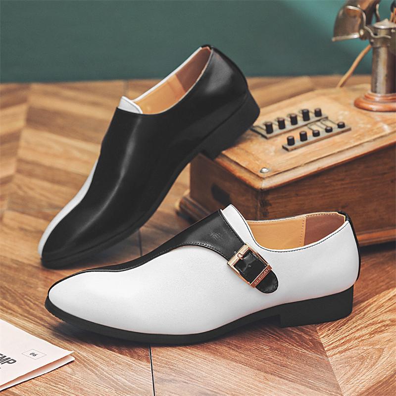 Fashion Luxury Men Fashionable Formal Shoes PU Splicing Business Office Loafers Gentleman Banquet Social Shoes Size 38-46 Men Shoes