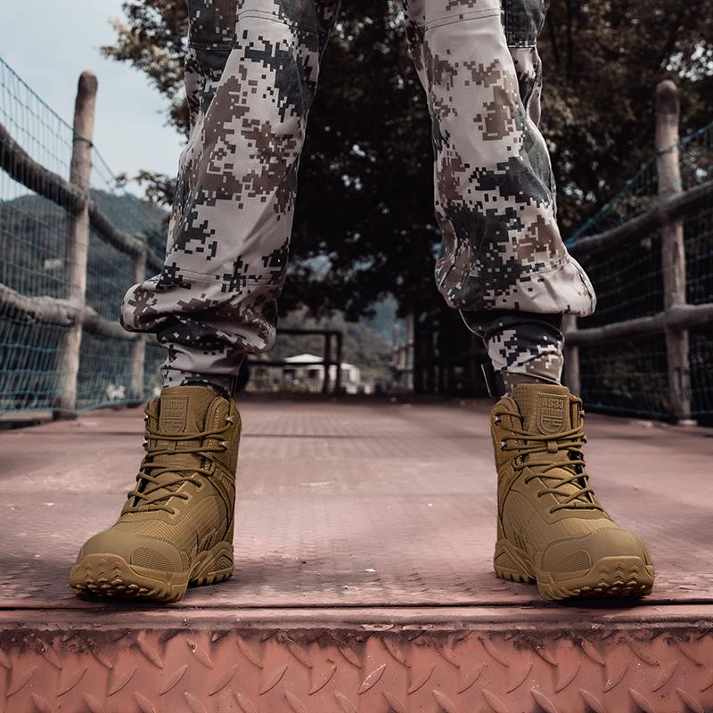 Men's Deserts Waterproof Hiking Boots Hunting Durable Outdoor Climbing Boots Combat Boots Large Size