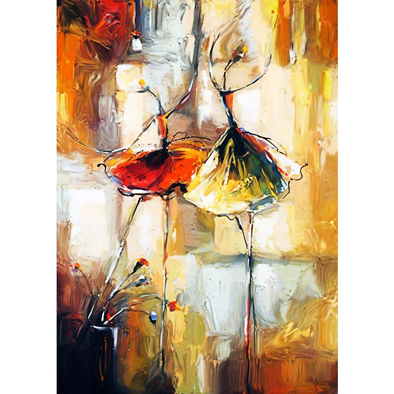 Abstraktes tanzendes Mädchen Nordisches Poster Druck Impression Aquarellbild Wandkunst Leinwandmalerei Wohnzimmerdekor Cuadro