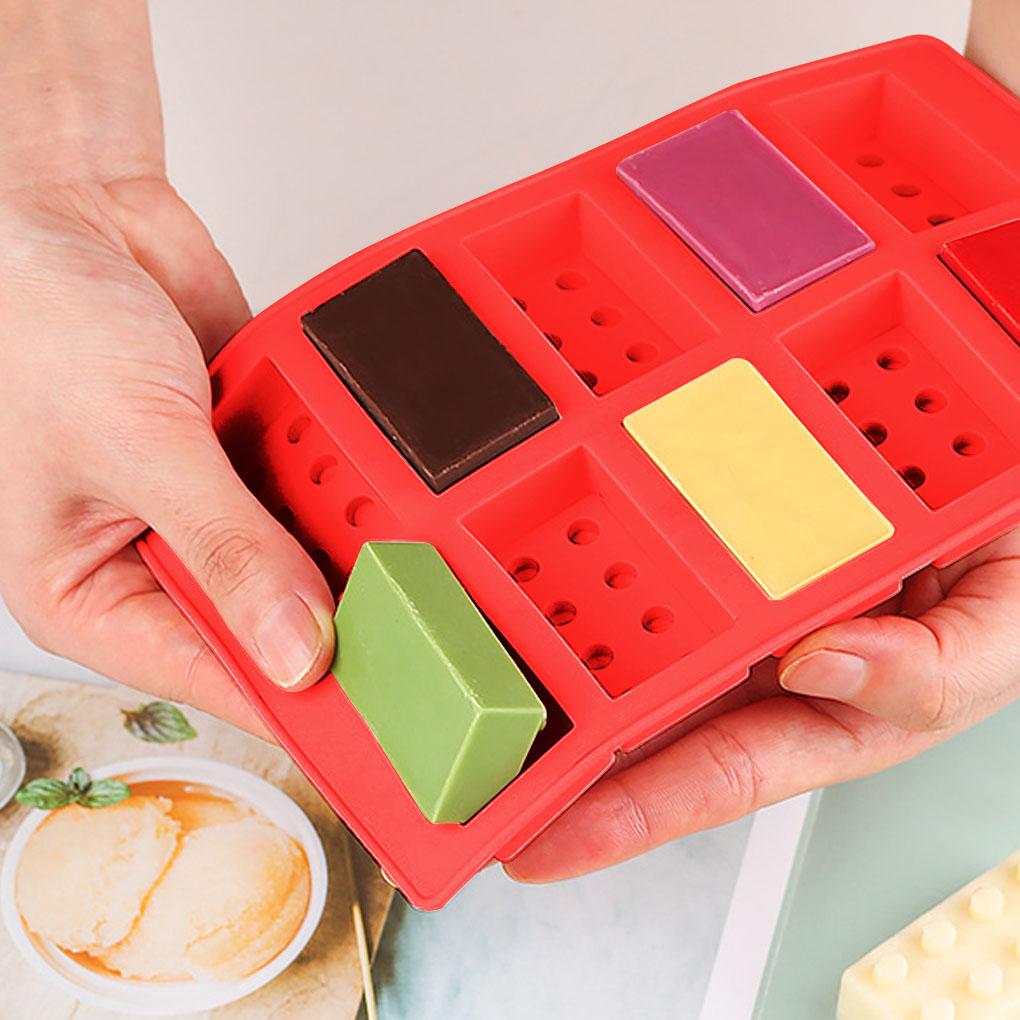 Byggeklosser Isbitform DIY Sjokoladeform Fondant Gelé Bakeform
