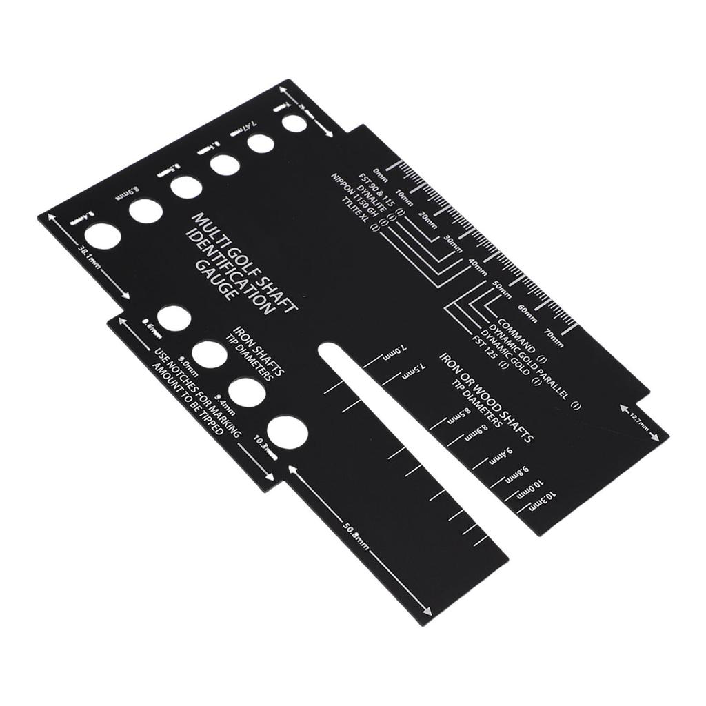 Multi Golf Shaft Size Tip Identification Ruler Template Tool Heavy Duty Aluminum Multifunction Golf Shaft Inner