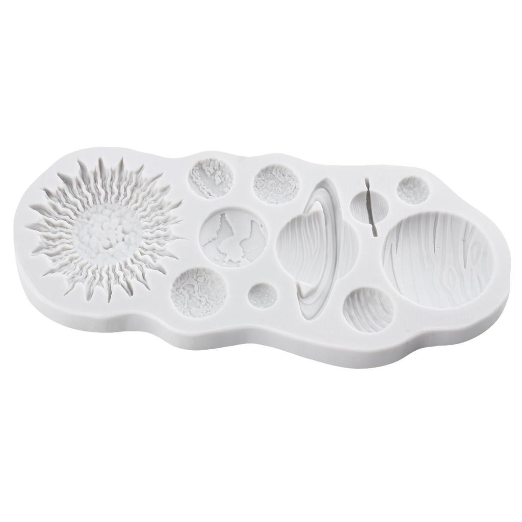 Planets Silicone Mold Earth Venus Saturn Mars Jupiter Fondant Molds Cake Decorating Tools Cupcake Topper Candy Resin Clay Chocolate Gumpaste Mold