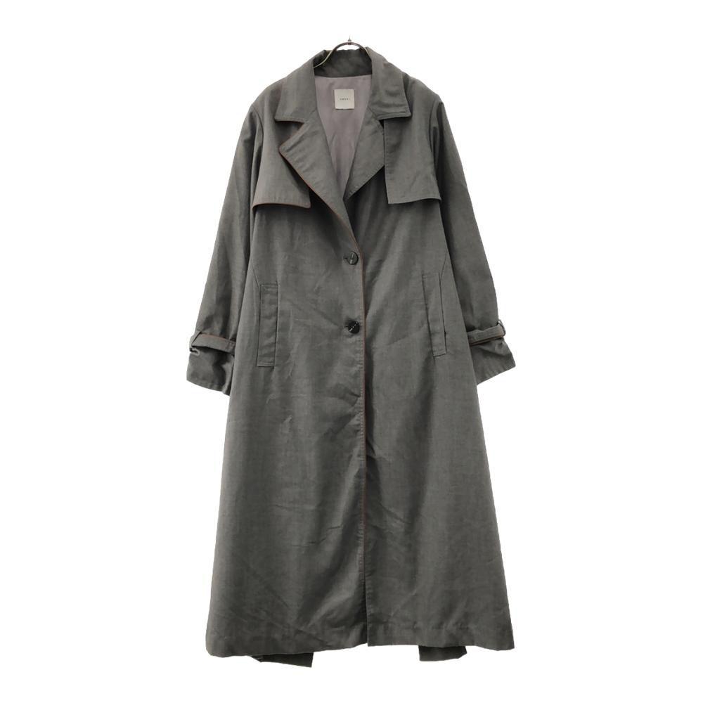 AMERI UNDRESSED Back Pleated Layered Coat FREE Gray Lined Trench Coat Women Used