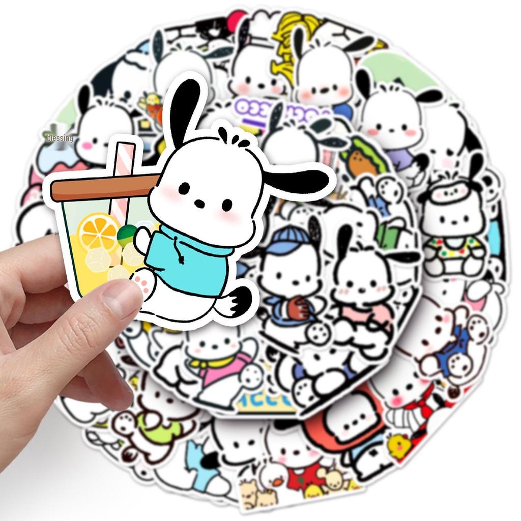 Pacha Dog Graffiti Cute Cartoon Stickers: 50 Waterproof Sheets for DIY Phone Case & Luggage