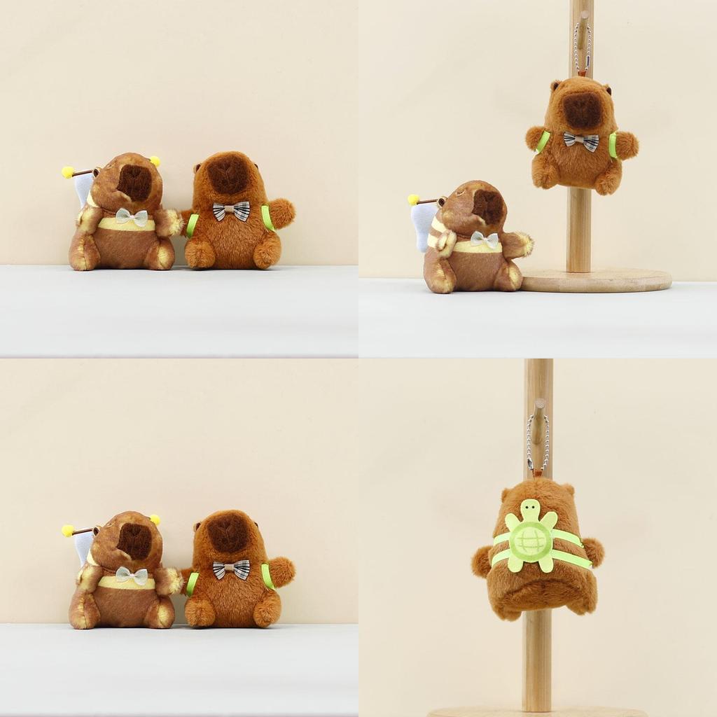Capybara Plush Toy Key Ring With Short Plush Texture For Unique Keychain Gifts
