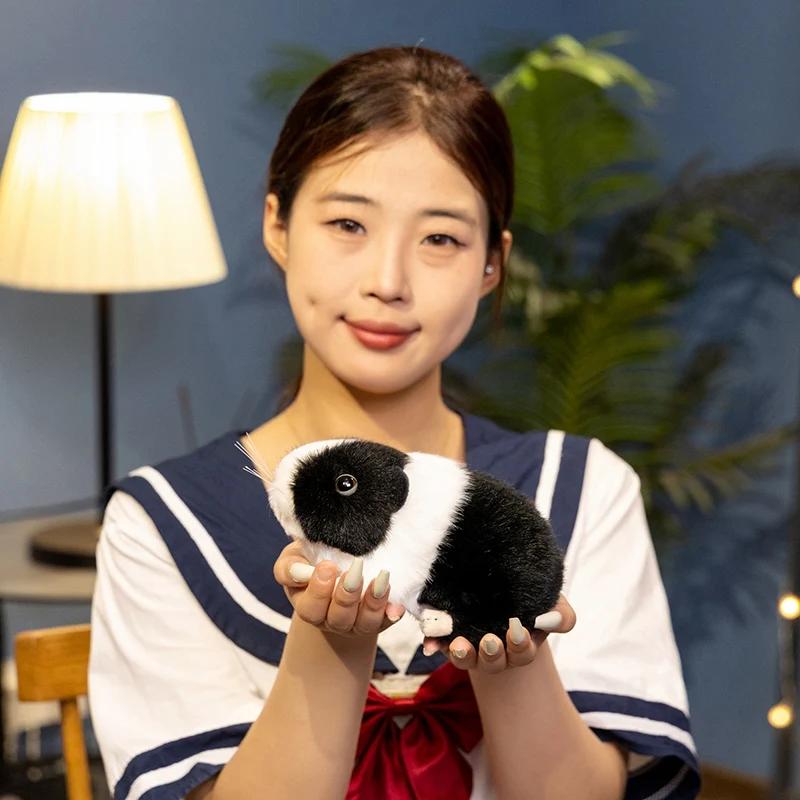 Lifelike Guinea Pig Plush Doll Pillow Creative Capybara Hamster Stuffed Toy Simulation Animal Figurine Home Decor Birthday Gift