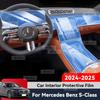 Écran de contrôle central automatique TPU Navigation Anti-Rayures Film de protection intérieur GPS Pour Mercedes Benz Classe S 2024 2025
