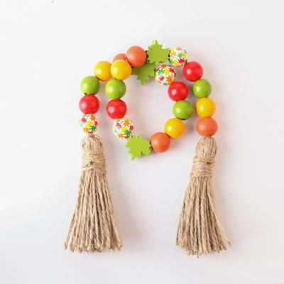 Heimpartyzubehör Thanksgiving Tag Schmuckherstellung Holzperlen Heimdekoration Ahornblätter Holz DIY Zubehör Perlen Lose Perlen