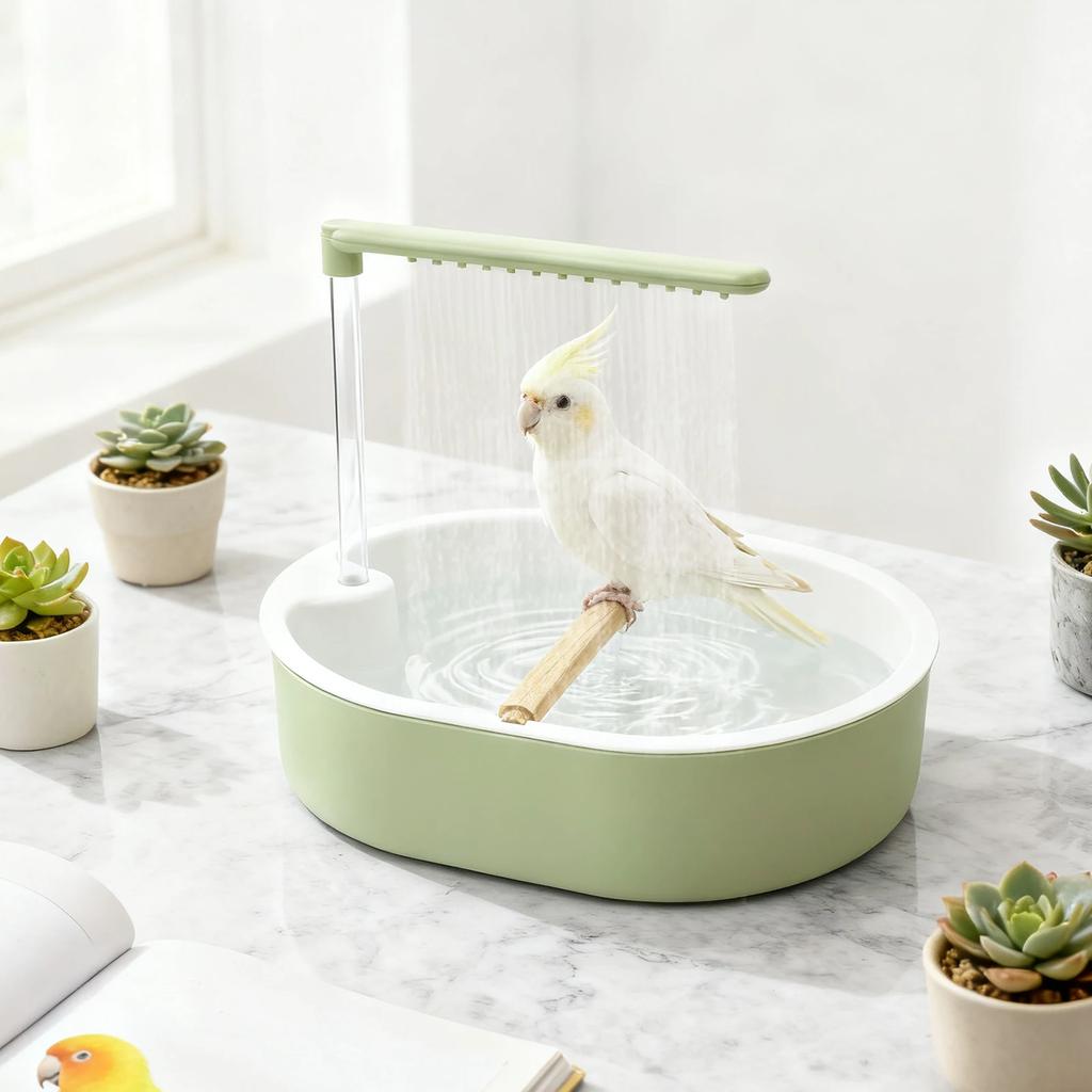 Parrot Automatic Shower Pet Bird Bath Cage Basin USB Electric Circulating Water Bird Bathtub for Lovebird Cockatiel Birds Toy