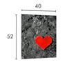 GLAS-SCHNEIDEBRETT 40x52 Herz