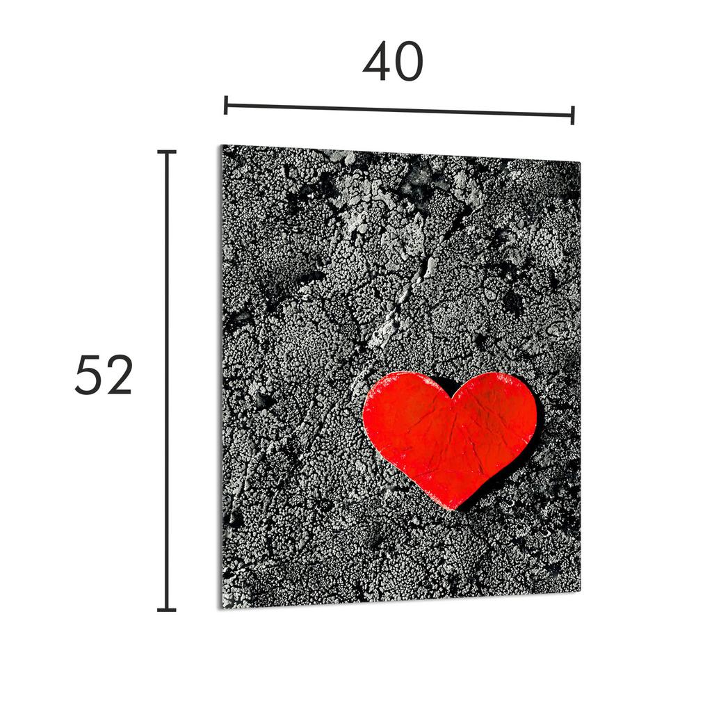 GLAS-SCHNEIDEBRETT 40x52 Herz
