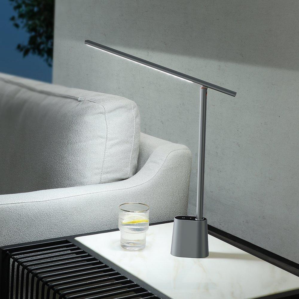 Bezdrátová stolní LED lampa Baseus Smart Eye s baterií 2200 mAh, šedá (Model DGZG-0G)