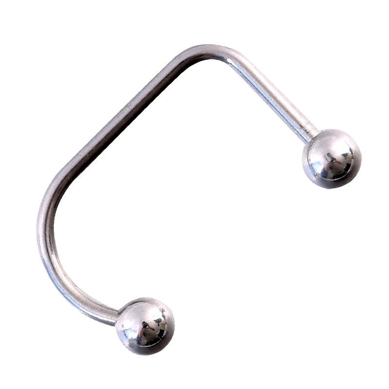 

Wave Titanium Steel Stylish U-Shaped Labret Female Trendy Nightclub Stylish Lip Ring Replacement Studs European and American Punk Perforated Ornament Deep purple