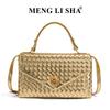 Spring and summer new niche design woven clutch envelope bag commuter fashion shoulder messenger dinner bag