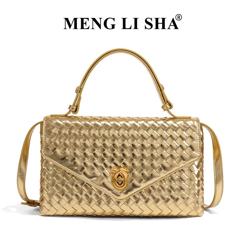 Spring and summer new niche design woven clutch envelope bag commuter fashion shoulder messenger dinner bag