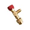 Copper R410A Air-conditioning Valve Replacement 1/4-5/16inch Portable Repairing Air-conditioner Adapter Fitting