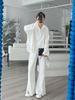 Long Sleeve Hoodie and Loose Perfect for Sports or Solid Simple and Perfect for and Fall [NOLCCTN] Women's 2-Piece Set Wide-Leg Pants, Fit,