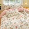 Bed Sheet Bedding Four-piece Set Thickened Brushed Quilt Cover Bed Dormitory Bedding Quilt Cover