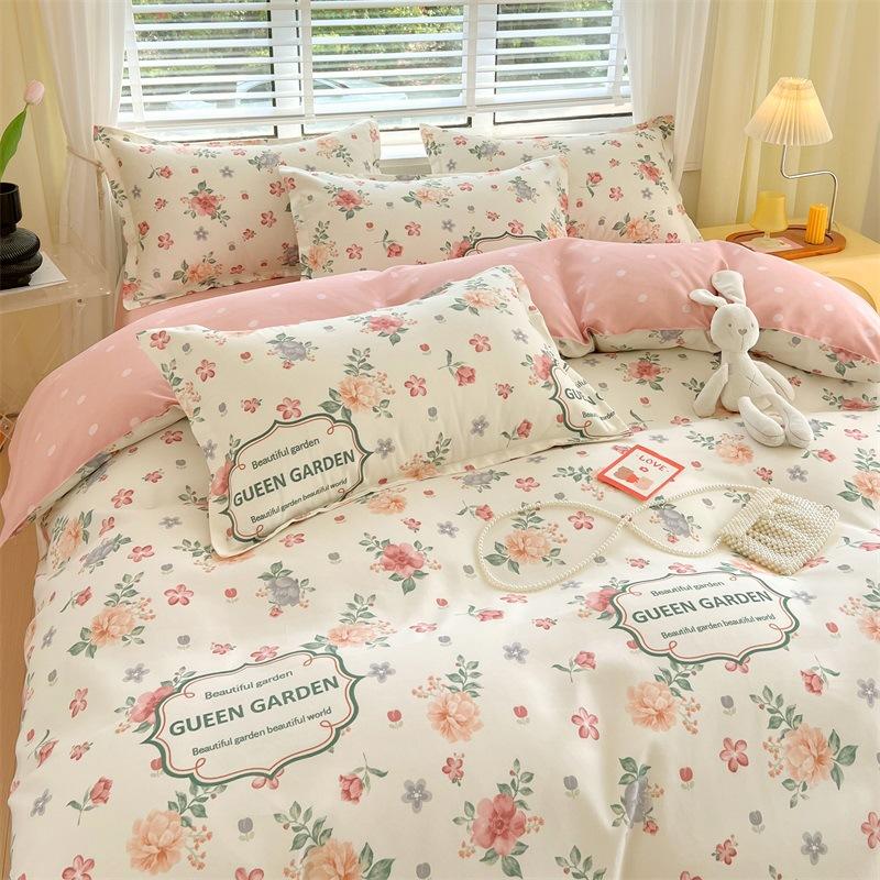 Bed Sheet Bedding Four-piece Set Thickened Brushed Quilt Cover Bed Dormitory Bedding Quilt Cover
