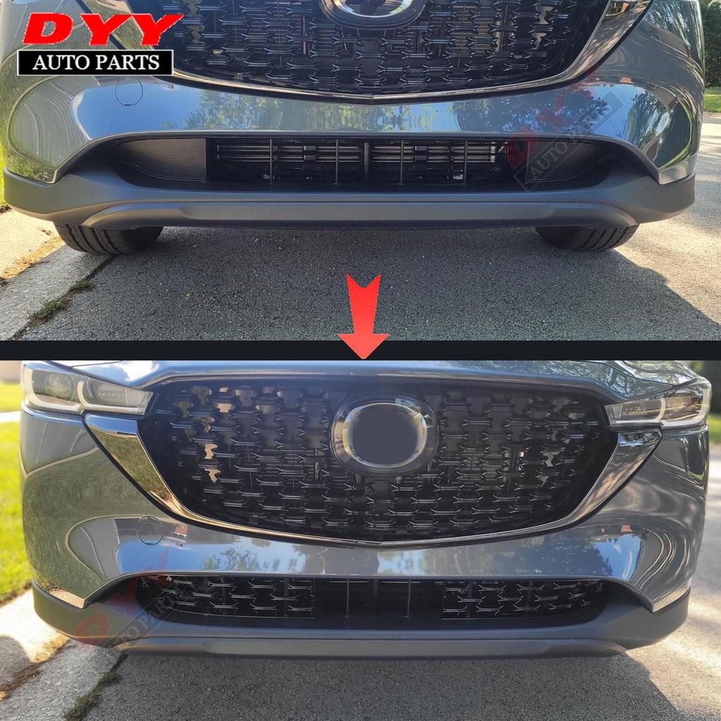 Mazda CX-5 (2022-2026) Kit Finiture Griglia Superiore, Inferiore, Laterale, Spoiler Anteriore, Paraurti Posteriore