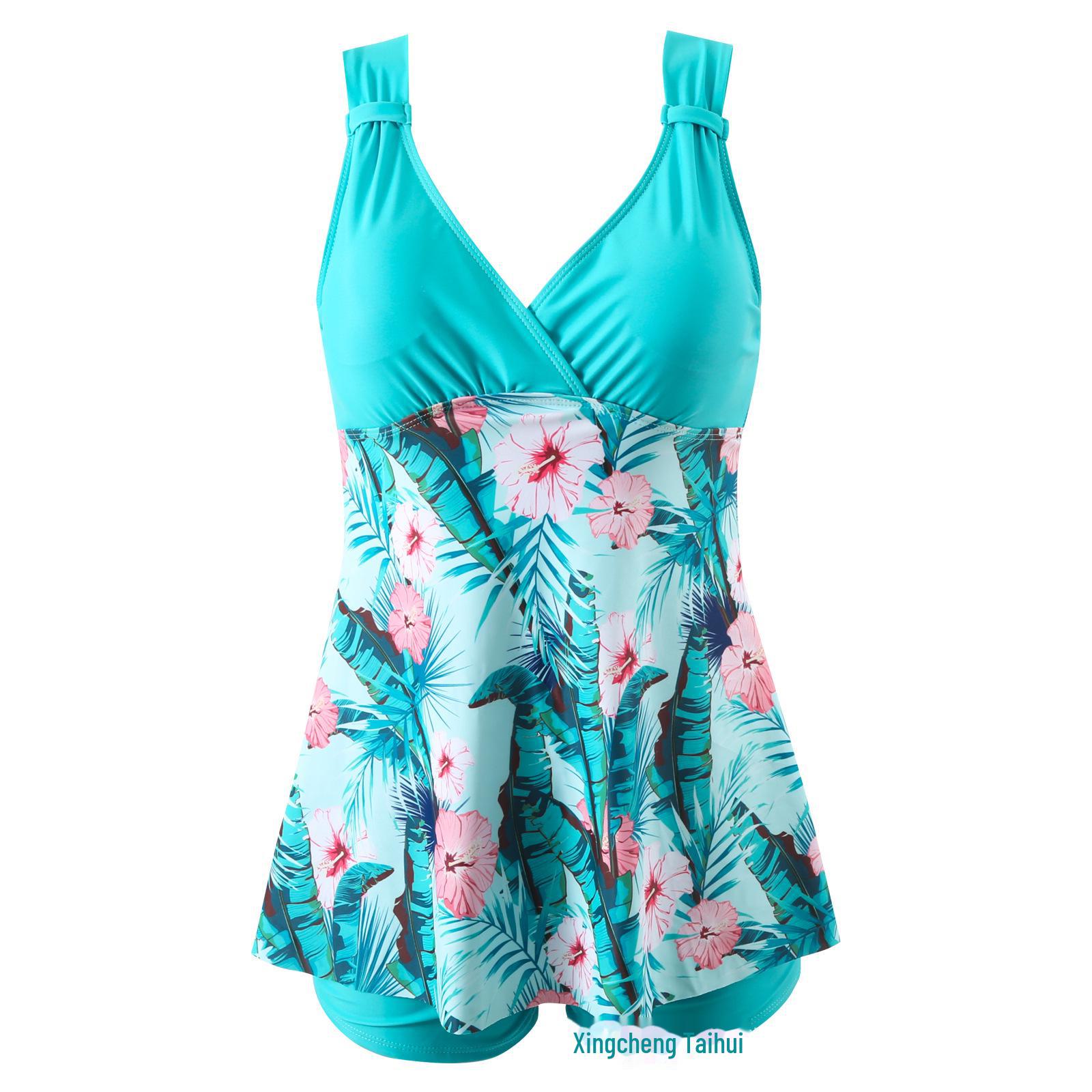 

Женский полосатый купальник-боксер танкини больших размеров 2025 года 5XL чёрный