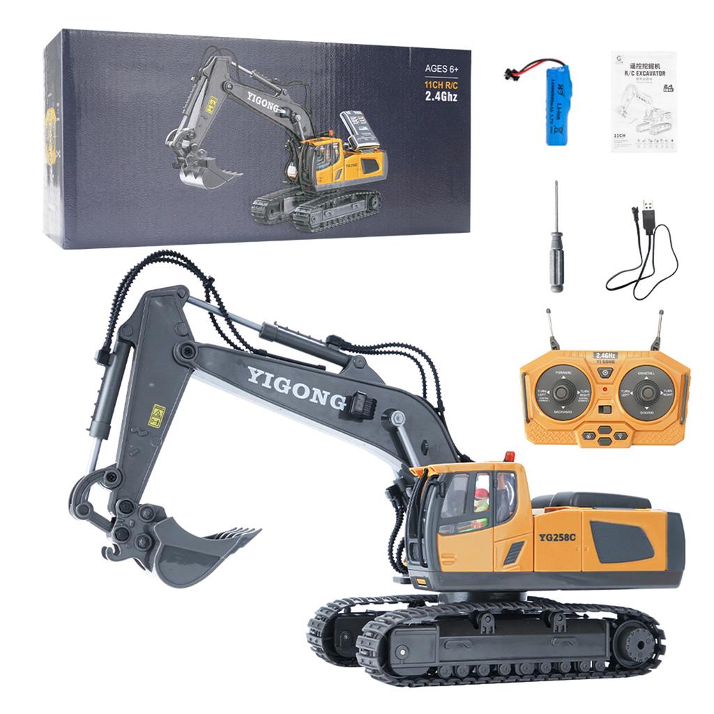 2.4G Radio Controlled RC Dump Truck 1/20 11CH Dumper Technique Cars for Boy Gift USB Rechargeable for Children