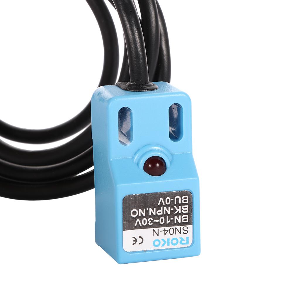 Square 4mm DC10-30V NPN Inductive NO Transducer Switch Proximity SN04-N Sensor