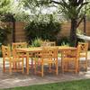 Garden Dining Set 7 pcs. 6 Seater Brown Solid Acacia Wood