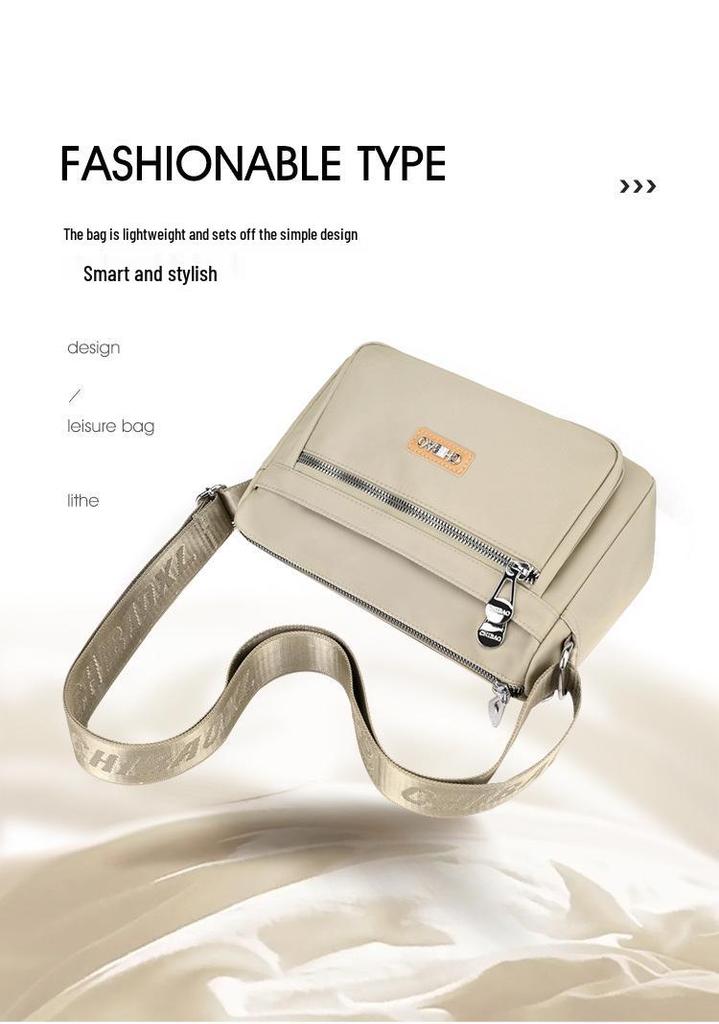 Summer 2026 Lightweight Nylon Crossbody Bag - Large Capacity & Fashionable for Casual Commuting