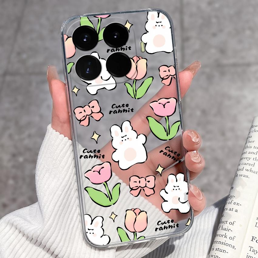 For Xiaomi 17T 17 Pro 17Max 17 Ultra Phone Case For Redmi 17C Redmi17 Lovely Bow Cartoon Lightweight Transparent TPU Bumper Scratch Resistance Housing