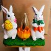 Easter Bunny Resin Craft with Flashing Lights for Kids' Room Decor