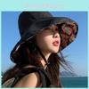 Womens Summer Sun Hat With Large Brim And Breathable Cotton Linen Material