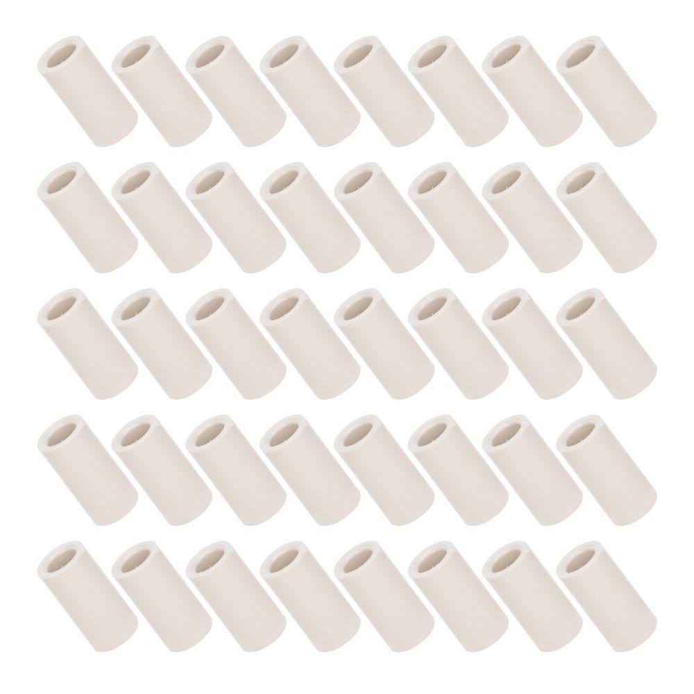 40pcs Fiber Pool Cue Ferrules White Billiard Cue Ferrules Pool Stick Tips Pool Cue Repair