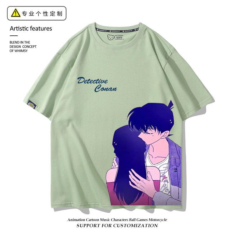 Detective Conan Anime Manica Corta Xiaolan Mouri Ran Stampata Nuova Moda Unisex e da Donna Indumenti Nuovi Casual Manica Corta