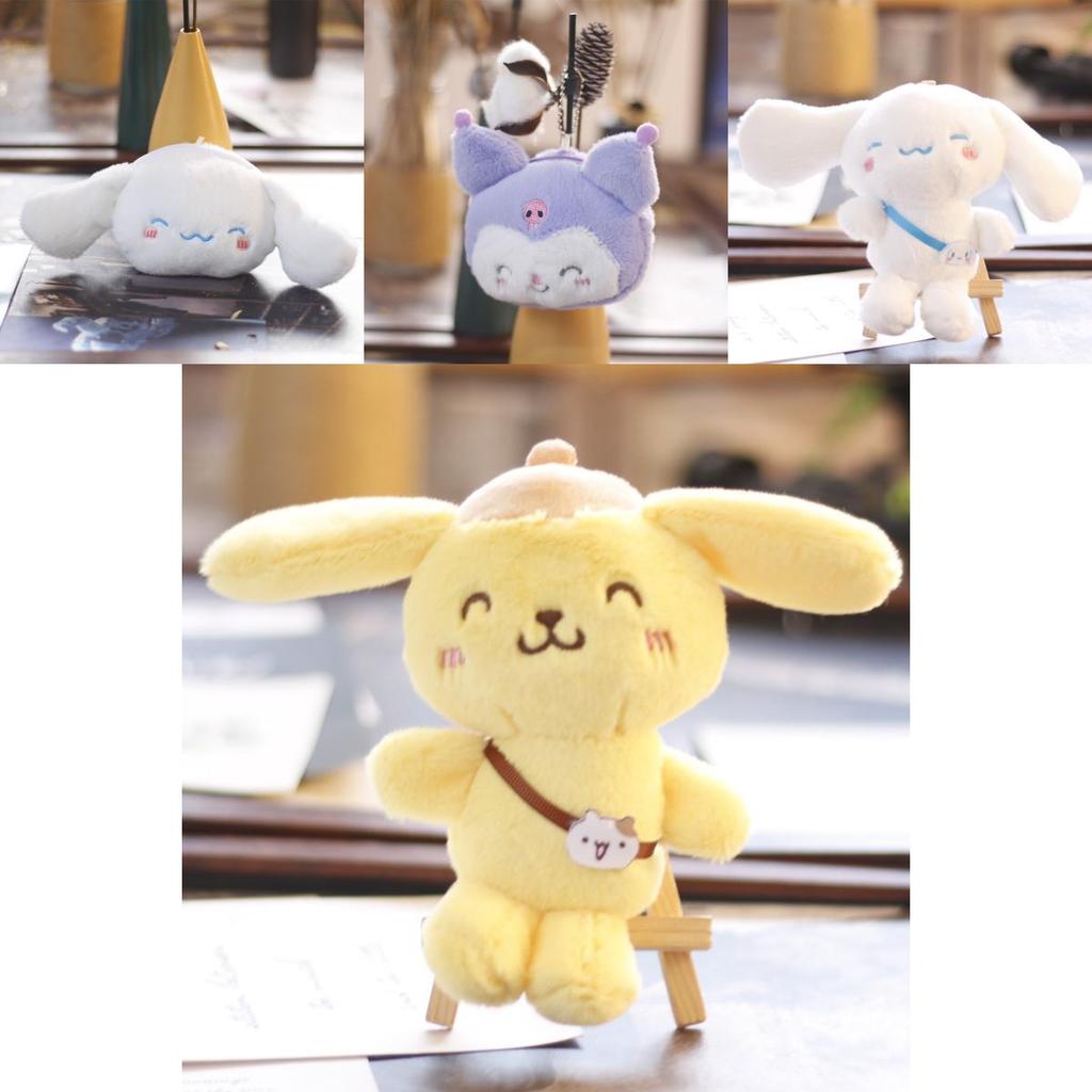 Cute Adorable Sanrio Kuromi Plush Toy Soft Cinnamoroll Melody Backpack Charm