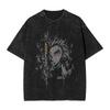 Anime Demon Slayer Hashibira Inosuke Graphic T Shirt Men Women Cotton Tshirts Vintage Washed Tee Harajuku Male Casual T-shirts