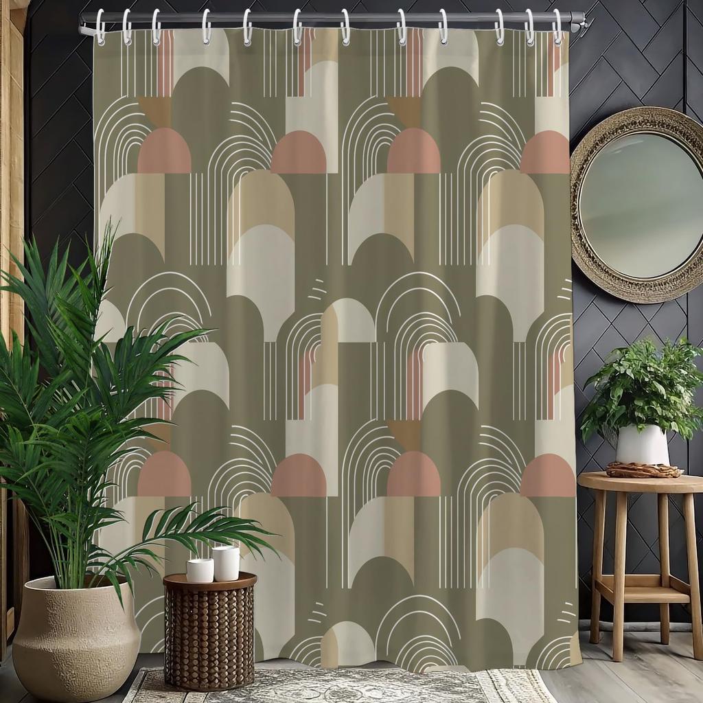 Bohemian Shower Curtain Sage Green Shower Curtain Sage Bathroom Curtain Green Shower Curtain With 12 Hooks