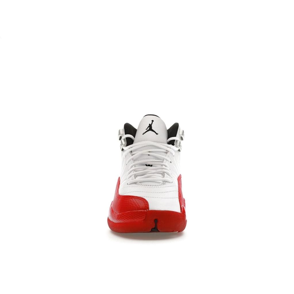 Air Jordan 12 Retro GS Cherry 2023 Kids Sneakers White Metallic-Silver Varsity-Red 153265-116