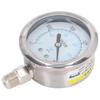 Vacuum Pressure Gauge Test Meter 1 4in NPT Dual Scale Stainless Steel for Water Oil ‑0.1‑0Mpa
