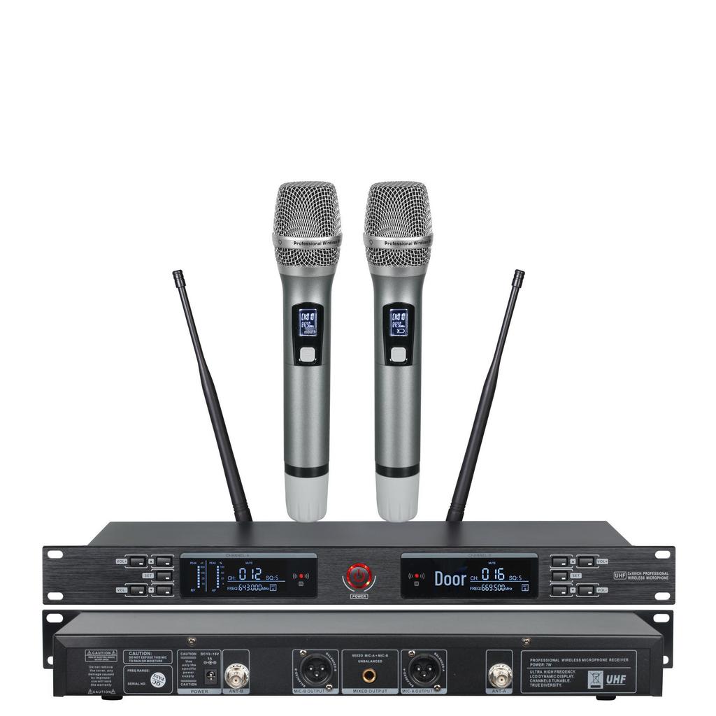 UR2000 High-End U-Band Infrared Frequency-Hopping Dual Wireless Mic & Headset System