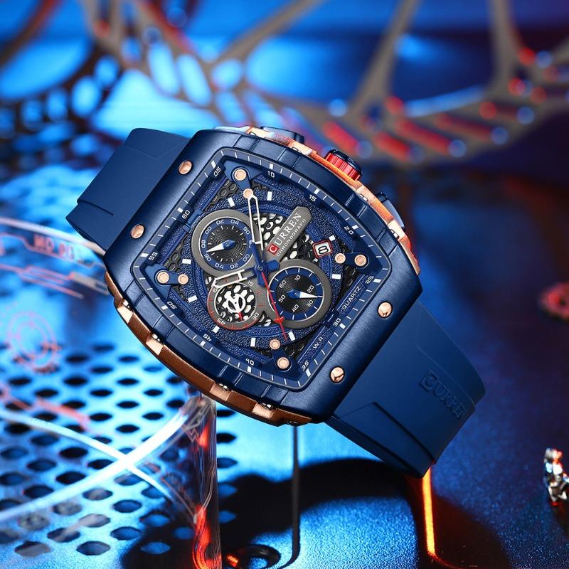 CURREN Men's Waterproof Six-Pin Quartz Calendar Tape Men's Watches Men's Watches