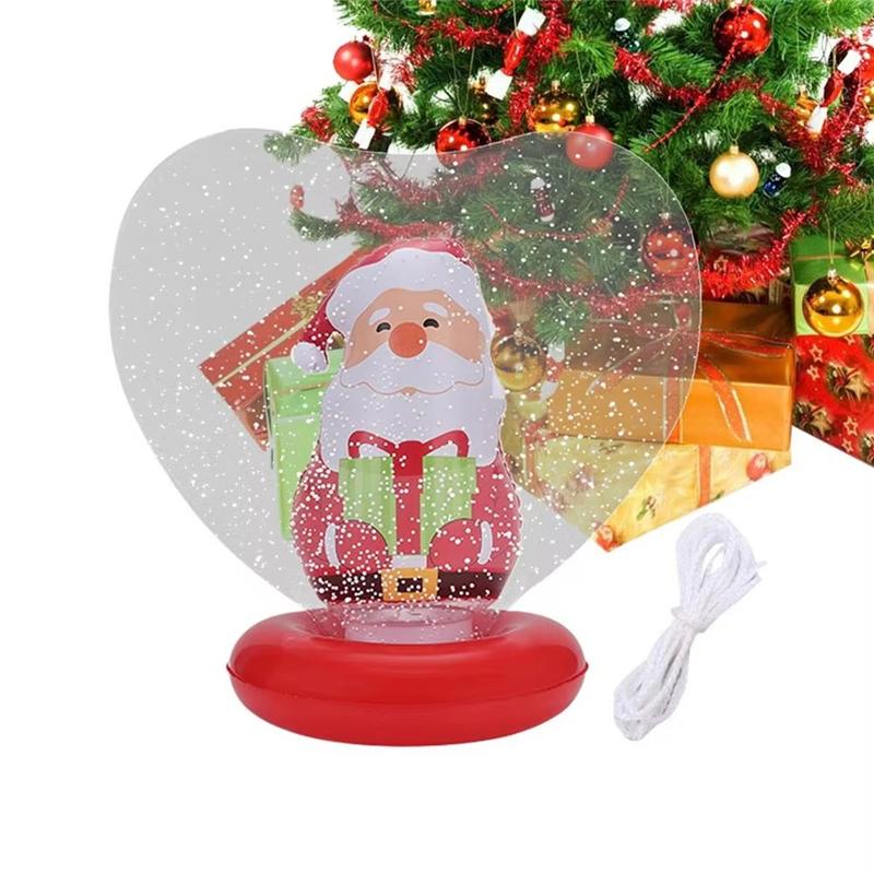 Christmas Ornament Inflatable Heart Shape Light Figurine For Outdoor Yard Pool Blow Ball For Christmas Decoration
