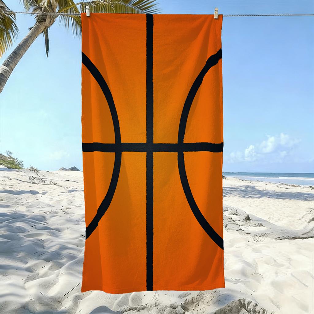 Strandtuch Übergröße Mikrofaser Sandfrei Schnelltrocknend Sommerurlaub Zubehör Schwimmbad Reise Geschenke Für Basketballfans